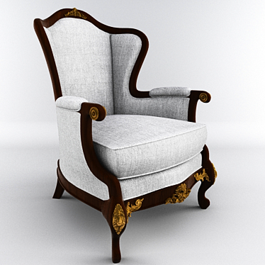 Vintage Classic Armchair 3D model image 1 