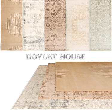 DOVLET HOUSE 5-Piece Carpets (Part 13) 3D model image 1 