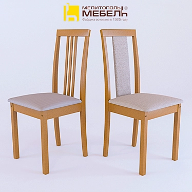 Elegant Nika Dining Chair 3D model image 1 
