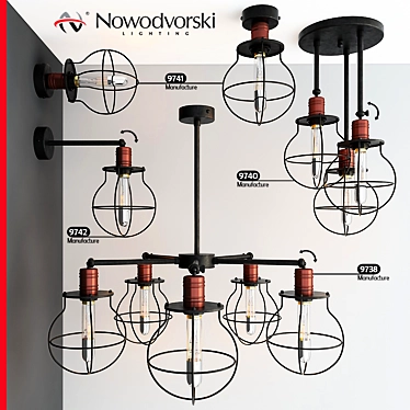 Modern Industrial Pendant Lights 3D model image 1 