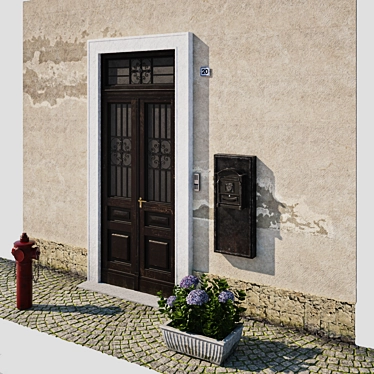 Urban Entrance Portal Set 3D model image 1 