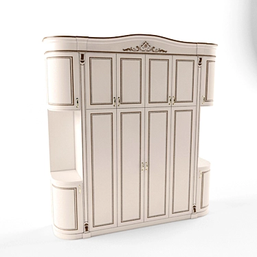 Stylish Storage Solution: Russian-English Translation Wardrobe 3D model image 1 