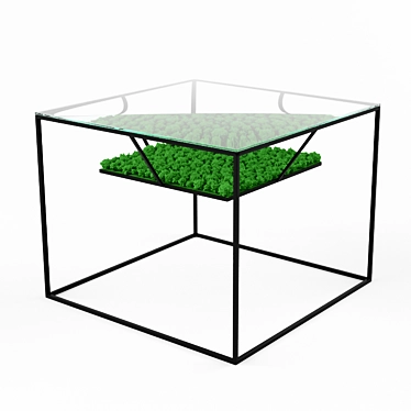 Mocca Coffee Table: Stylish Moh & Metal Design 3D model image 1 