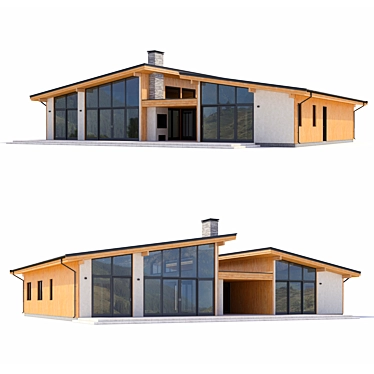 Modern High-Quality House Model 3D model image 1 