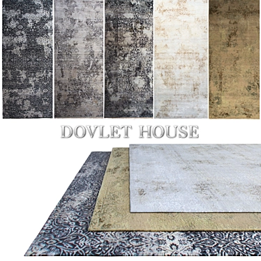 DOVLET HOUSE Carpets Set - 5 Pieces (Part 21) 3D model image 1 
