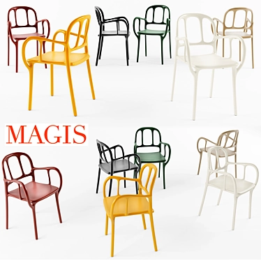 Stylish Magisdesign Mila Chair: Modern Elegance for Any Space 3D model image 1 