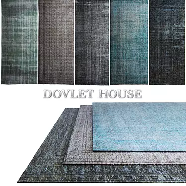 DOVLET HOUSE 5-Piece Carpets Set 3D model image 1 