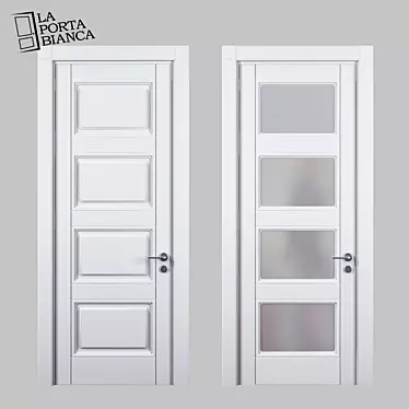 Elegant Frida A: Interior Door by LaPortaBianca 3D model image 1 