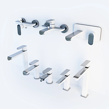 Luxury Bathroom Set: Sacramento & Apure 3D model image 1 