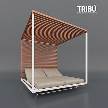 Tribu Pavilion Daybed: Stylish Outdoor Relaxation 3D model image 1 