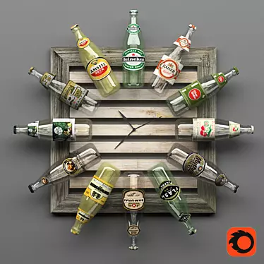 Loft Beer-Watch: Wood, Glass, Metal 3D model image 1 