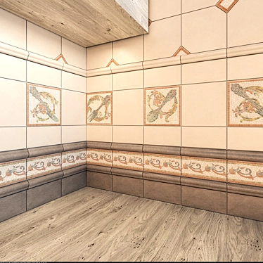 Elegant Kitchen Tiles 3D model image 1 