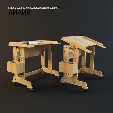 German-made Kids' Mobile Desk  3D model image 1 