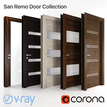 Italian Excellence: San Remo Door Collection 3D model image 1 