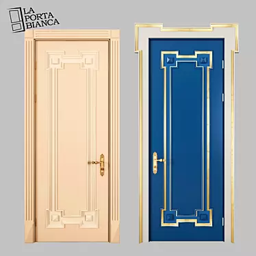 Elegant Agnessa 2-Panel Interior Door 3D model image 1 