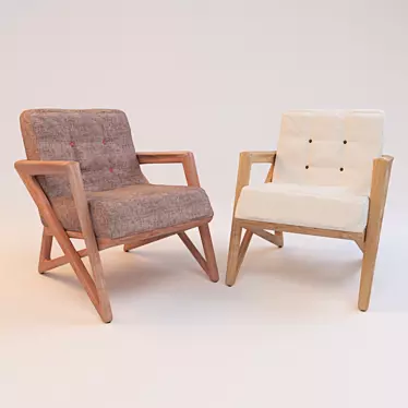 Elegant Lounge Chair: Inspired by Sergio Rodriguez 3D model image 1 