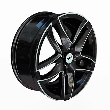 Sleek TSW R16 Car Rim: High-Quality 3D Model 3D model image 1 