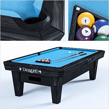 Ultimate Diamond PRO-AM Billiard Table 3D model image 1 