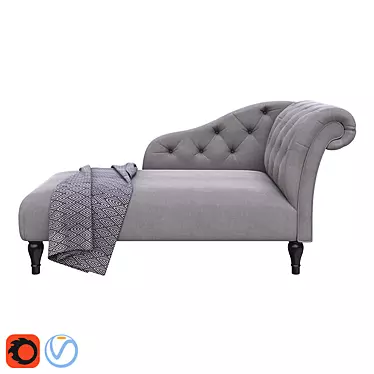 Elegant Marquess Couch 3D model image 1 