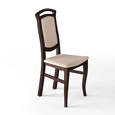 Classic Oak Chair: Timeless Design & Exceptional Quality 3D model image 1 