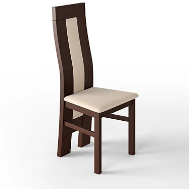 Classic Oak Chair - Elegant Design 3D model image 1 