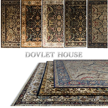 DOVLET HOUSE 5-Piece Carpet Set 3D model image 1 