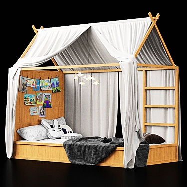 Imaginative Ikea Kura Bed 3D model image 1 