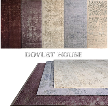 DOVLET HOUSE Carpets - Set of 5 (Part 46) 3D model image 1 