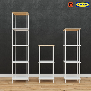 Multi-Height IKEA DINAM Rack 3D model image 1 