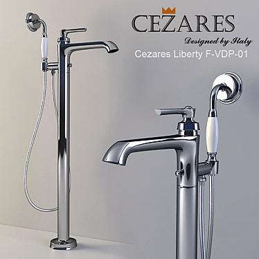 Cezares Liberty Floor Mixer with Hand Shower 3D model image 1 