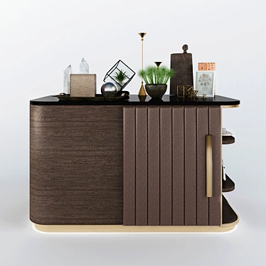 Vintage Sideboard with Props 3D model image 1 