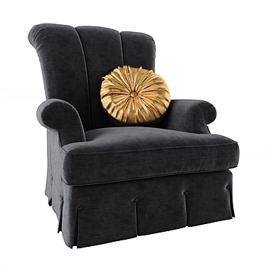 Elegant European Armchair 3D model image 1 