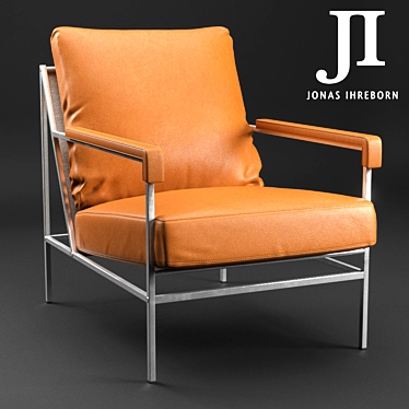 Modern Leather Armchair: Sleek Design, Enhanced Comfort 3D model image 1 