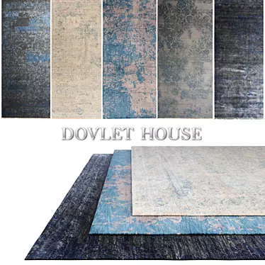 DOVLET HOUSE Carpets - Set of 5 (Part 50) 3D model image 1 