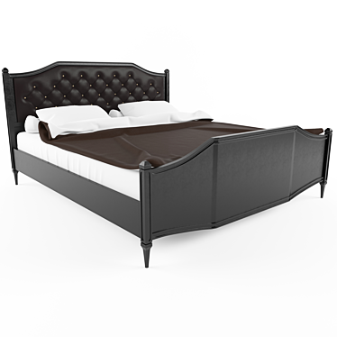Sleek Comfort: Bed & Chest 3D model image 1 