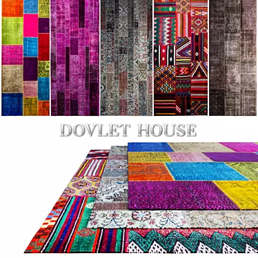 DOVLET HOUSE 5-Piece Carpets (Part 51) 3D model image 1 