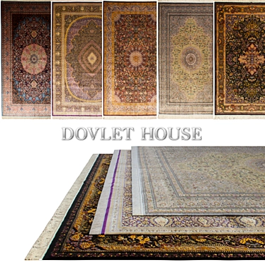 DOVLET HOUSE Silk Carpets 5pcs (Part 53) 3D model image 1 