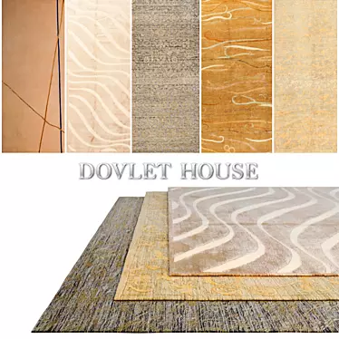 DOVLET HOUSE Carpets Set (66) - 5 Pieces 3D model image 1 