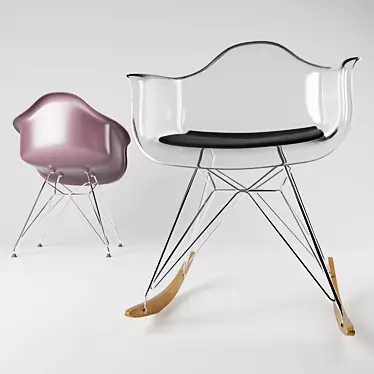 Contemporary Eames Chairs 3D model image 1 
