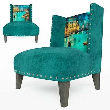 Venetian Evening Microvelvet Chair 3D model image 1 