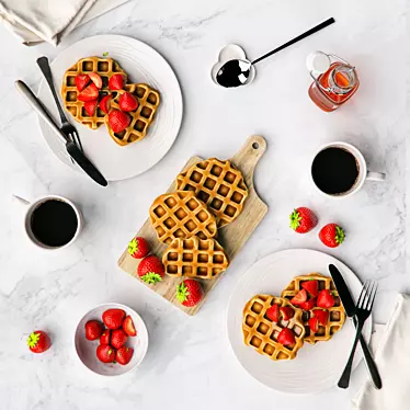 Breakfast with waffles