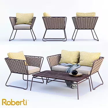 Portofino Garden Furniture Set 3D model image 1 