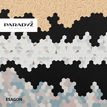 [Translation: Tile Paradyz Esagon]

 Stylish Hexagonal Tiles by Paradyz 3D model image 1 