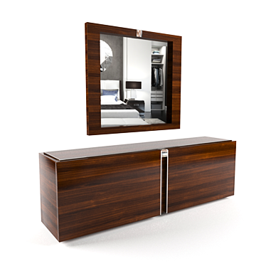 Stylish Dresser with Mirror 3D model image 1 