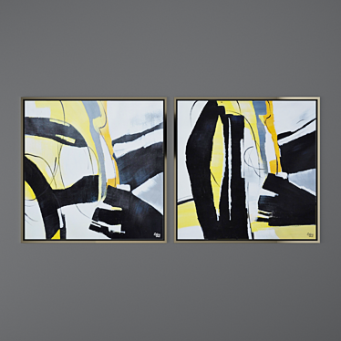 Abstract Art Set - Sizes: 40x40, 30x40, 40x60 3D model image 1 