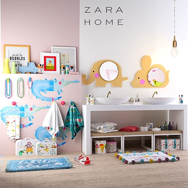 Zara Home Kids Bath Set 3D model image 1 