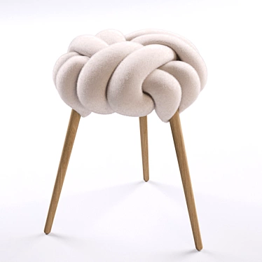 Cozy Knot Stool: Comfort and Style 3D model image 1 