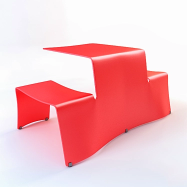 Stylish Picnik Table: Outdoor Artisan Design 3D model image 1 
