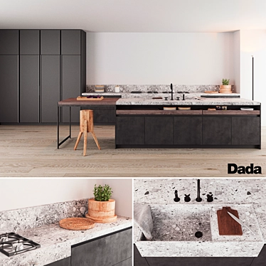 Minimalist Masterpiece: Dada Kitchen 3D model image 1 