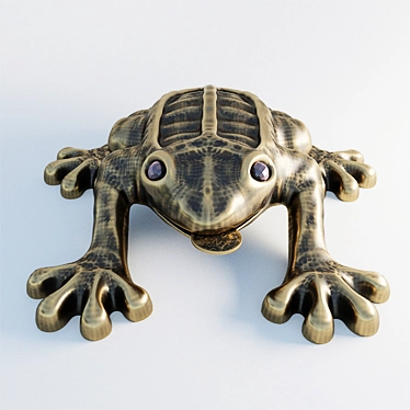 Lucky Frog Figurine 3D model image 1 